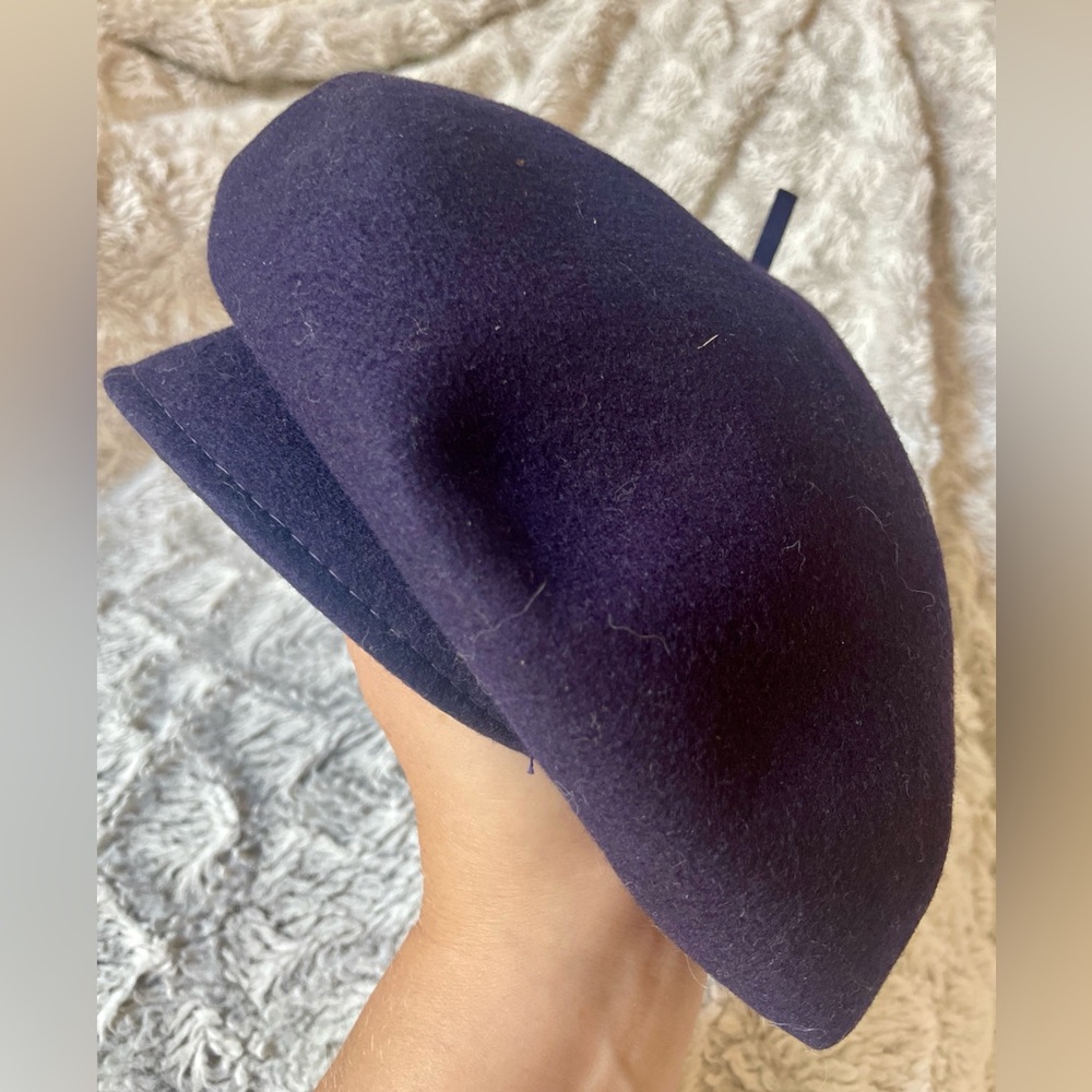Vintage Belvedere Blue felt stylized women’s paperboy hat